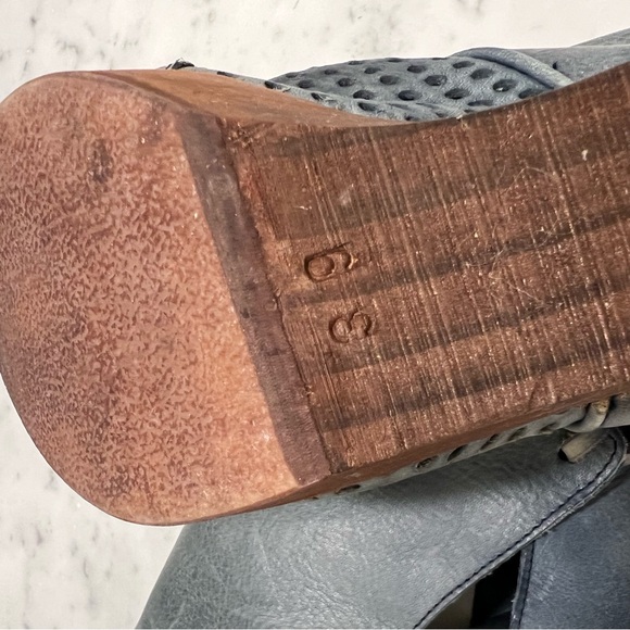 FREE PEOPLE wood heel tie bootie heels - Picture 12 of 12